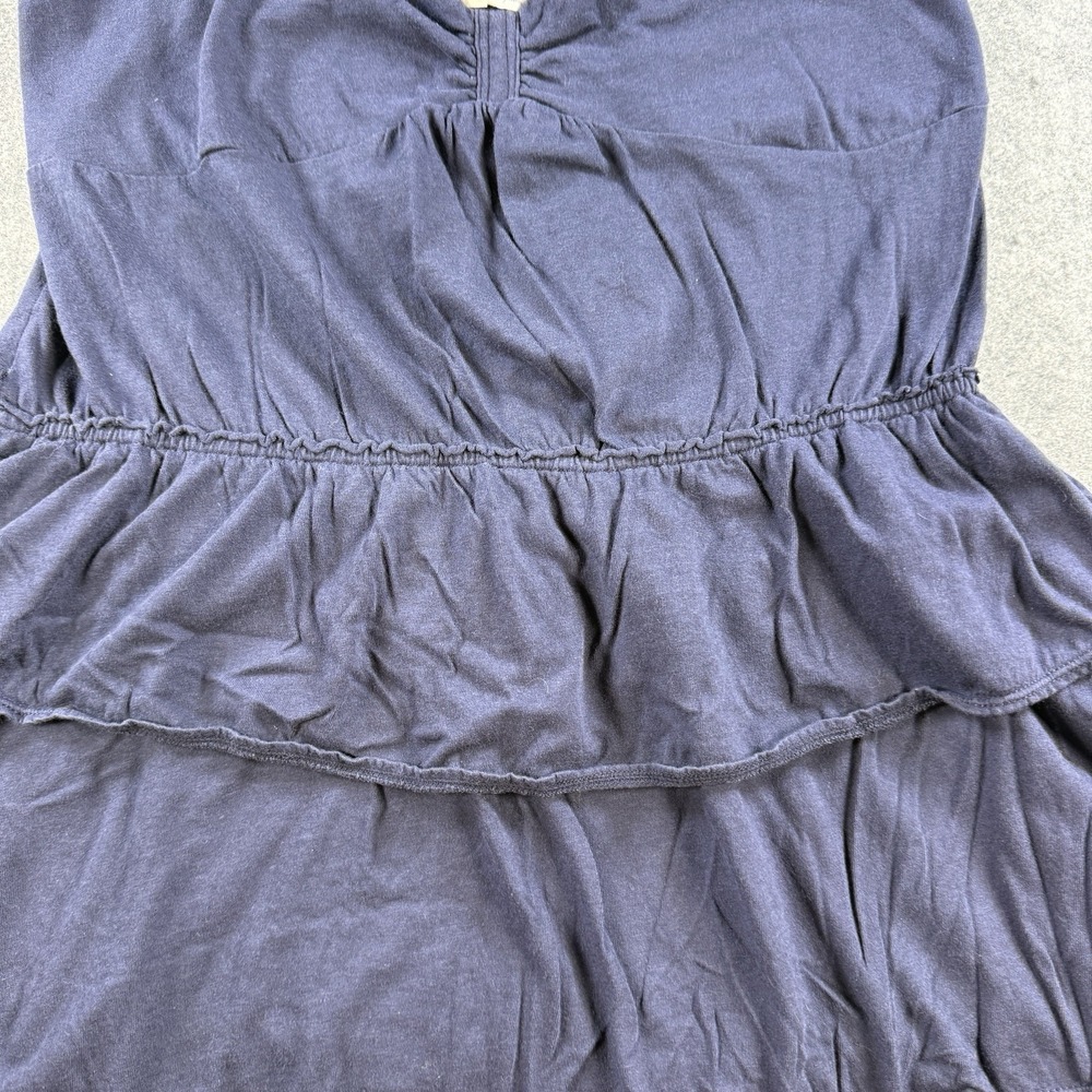 American Eagle Outfitters Tiered Dress Womens XL Ruffles Navy Blue Boho Cottage - Picture 3 of 13